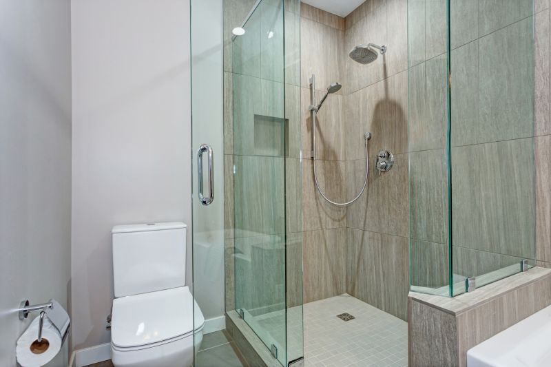 Contemporary Shower with Built-In Seat